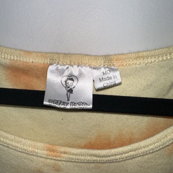 Betty Boop Women’s Cropped Tank Top Tie Dye Cinched Size Medium - Picture 4 of 5